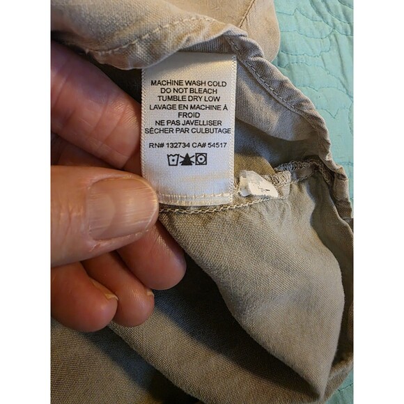 Cloth & Stone Women's Size Medium Gray Tencel Short‎ Sleeve  Tie Front Top Boho - Picture 7 of 9